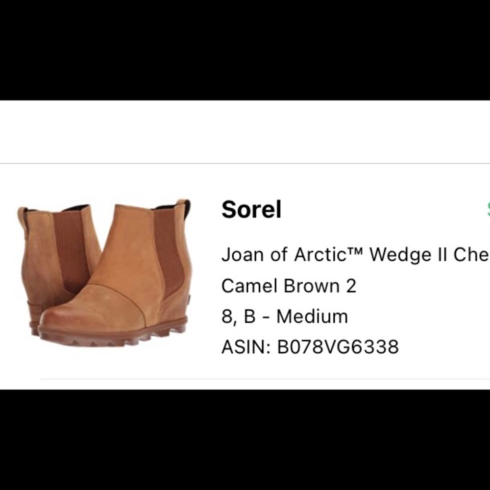 Sorel Joan of Arctic Wedge II Chelsea camel brown